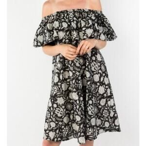 Emerson Fry India Collection Daphne Dress In Silhouettes Size Small Floral